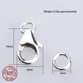 S925 sterling silver lobster clasp with jump ring for DIY jewelry making 10mm - 10mm Water Drop Clasp