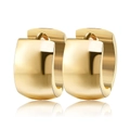 Orecchini a cerchio larghi minimalisti in acciaio inossidabile da donna in oro lucido - 7*9mm / Oro