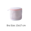 Bra laundry bag 15x17cm with reinforced frame and pink zipper for machine wash - Sandwich Bra Bag 17*15cm
