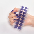 Gradient purple to silver glitter nail stickers model CS-042 on a sheet - Purple Silver Gradient Glitter (CS-042)
