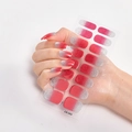 Red to silver glitter gradient nail stickers set style CS-053 for professional manicure - Red Silver Shimmer Gradient (CS-053)