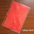 Glitter red A5 tissue paper for DIY crafts 100 sheets pack on wooden background - Glitter Red (100 Sheets/Pack)