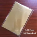 Bulk 100-pack of metallic gold tissue paper for DIY gift wrapping and scrapbook crafts - Gold (100 Sheets/Pack)