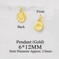 Ciondolo ovale Love dorato 6x12mm per creazione di gioielli bracciali e collane fai-da-te - 6x12mm (1 Pezzo) / Oro