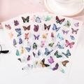 Pastel butterfly sticker set for journaling with transparent decorative patterns - 8. Different Postures