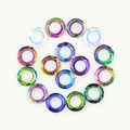 Regenboog glazen kralen in diverse kleuren in een cirkel voor DIY nagelkunst - 8mm / Basis Verguld Gemengd