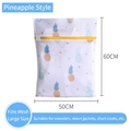 Large pineapple printed mesh laundry bag 60x50cm with yellow zipper for sweaters - Pineapple Large 50*60cm