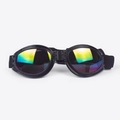 Verstellbare schwarze Haustier-Sonnenbrille mit regenbogenfarbenen Gläsern für Hunde - Schwarz