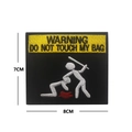 Tactical Warning patch with Do Not Touch My Bag embroidery and hook-and-loop backing - Do Not Touch My Bag (Yellow)