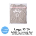 White coarse mesh laundry bag 50x60cm for sweaters and large coats washing - Coarse Mesh Large 50*60cm