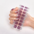 Glitter purple gradient nail stickers set CS-048 with sixteen pieces for manicure - Purple Pink Gradient Glitter (CS-048)