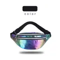 Waterproof holographic waist bag with colorful laser gradient finish and durable strap - Colorful