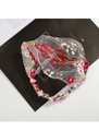 Weißes Spitzen-Stirnband mit Blumenstickerei und elastischem Band für Damenmode - Weißer Grund Rot Rosa Traubenblume