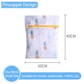 Fine mesh laundry bag with pineapple print and yellow zipper, small size 30x40cm - Pineapple Small 30*40cm