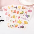 Fruit pattern transparent washi stickers for journaling featuring berries and citrus - 4. Sweet Memories