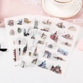 Watercolor world landmark stickers featuring Statue of Liberty and Eiffel Tower set - 10. World Attractions