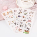 Cute Japanese style cartoon cat sticker sheets for scrapbooking and creative journals - 20. Shiba Inu & Husky 39