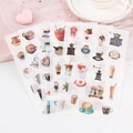 Coffee theme watercolor PET stickers with cups and vintage grinders for journaling - 17. Coffee 36