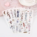 Kawaii Japanese festival washi stickers set featuring yukata characters and food icons - 19. Summer Festival 38