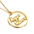 Collana personalizzata in acciaio dorato con nomi Lucas e Manon e un piccolo cuore - Oro (KN25720-Z)