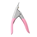 Tagliaunghie a U professionale rosa per unghie finte con lama in acciaio inossidabile - Taglia bordi a forma di U D071 (Rosa)