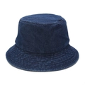 Detalle de la textura de sarga vaquera azul marino en un sombrero de pescador informal - M(56-58cm) / Azul oscuro