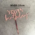 Rose gold Happy Birthday acrylic cake topper with 10cm width for party decorations - Small Star Rose Gold