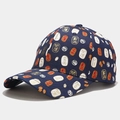 Detalle de gorra azul marino con patrones tradicionales de la suerte y bordado fino - Ajustable / Azul oscuro