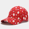Gorra de béisbol roja con motivos chinos, carácter Fu y estampado de Kaiyun - Ajustable / Rojo
