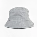 Sombrero de pescador vintage en algodón gris lavado con borde de pespuntes - M (56-58cm) / Gris Lavado