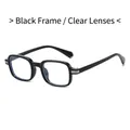 Occhiali da sole quadrati retrò con montatura nera e lenti trasparenti per un look trendy - Montatura Nera Lenti Trasparenti