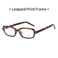 Gafas de sol rectangulares clásicas de carey con remaches metálicos de estilo retro - Marco de Leopardo