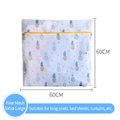 Extra large 60x60cm fine mesh laundry bag with pineapple pattern for coat and bedsheets - Pineapple Extra Large 60*60cm