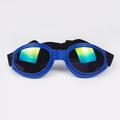 Verstellbare blaue Haustier-Sonnenbrille mit bunten Gläsern und elastischem Band - Blau
