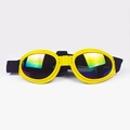 Verstellbare gelbe Klappbrille für Haustiere mit farbig reflektierenden Gläsern für Hunde - Gelb