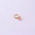 Pink heart pendant huggie hoop earrings made of gold-plated stainless steel - Heart Style (352-4#) / Nude Pink