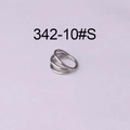 Silberner 16G 316 Edelstahl Triple-Layer-Klappring für Ohren- und Nasenpiercings - 10mm / Stahlfarbe