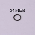 Anello clicker in acciaio inossidabile 316 nero con motivo geometrico a triangolo - 8MM Nero