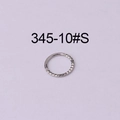 Anello a cerniera in acciaio inossidabile argento con motivo a piramide testurizzato - 10MM Acciaio