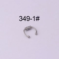 Silver 16G magnetic horseshoe septum ring with ball ends on a neutral background - Silver