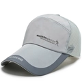 Light gray breathable mesh baseball cap for sports with quick-dry fabric and brim detail - Adjustable / Gray