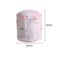 Fine mesh cylinder laundry bag with pink floral print for bra protection, 16x16cm - Colorful Tree Bra Bag (16*16cm)
