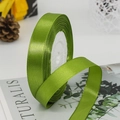 1.5cm wide bright green satin ribbon on a roll for elegant gift wrapping and DIY crafts - Army Green