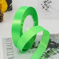 1.5cm width bright green satin ribbon roll for gift wrapping and wedding decoration - Fruit Green