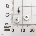 7mm silver alloy elephant disc spacer beads with black grooves for DIY jewelry - Striped Bead (10149)