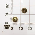8mm vintage gold alloy flying saucer elephant spacer beads with concentric circle patterns - UFO Bead (10151)