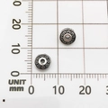 Silver flying saucer elephant spacer beads with concentric patterns for DIY jewelry - UFO Bead (10152)