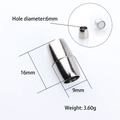 Cierre magnético plateado para collares y pulseras DIY con agujero de 6mm - 9*16mm-Agujero 6mm