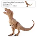 Realistic baby Tyrannosaurus Rex dinosaur model toy in brown, size 9x4x8.5cm - Tyrannosaurus Juvenile