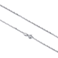 Italian S925 sterling silver water wave twisted chain with secure spring clasp - Water Wave Chain / 1.5mm/60cm